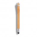 XD Collection bamboe stylus balpen, zwartschrijvend