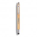 XD Collection bamboe stylus balpen, zwartschrijvend