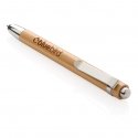 XD Collection bamboe stylus balpen, zwartschrijvend