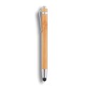 XD Collection bamboe stylus balpen, zwartschrijvend