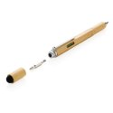 XD Collection Bamboo 5 in 1 toolpen, blauwschrijvend