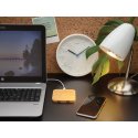 XD Collection Bamboo 5W wireless charger with USB ports