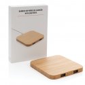 XD Collection Bamboo 5W wireless charger with USB ports