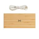 XD Collection Bamboo alarm clock with 5W wireless charger