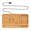 XD Collection Bamboo desk organizer & wireless charger