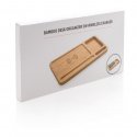 XD Collection Bamboo desk organizer & wireless charger