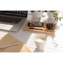 XD Collection Bamboo desk organizer & wireless charger