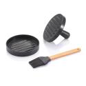 XD Collection barbecue set met hamburgerpers & -borstel