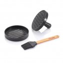 XD Collection barbecue set met hamburgerpers & -borstel