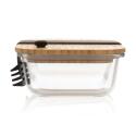 XD Collection Brotdose aus Glas mit Bambusdeckel