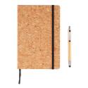 XD Collection carnet de notes de liège A5 avec stylo en bambou, ligné