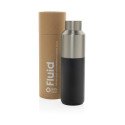 XD Collection Fluid RCS certified recycled steel drinking bottle 600ml