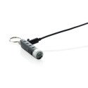 XD Collection Globix RCS gerecycled plastic USB oplaadbaar sleutelhangerlampje