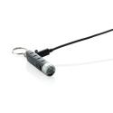 XD Collection Globix RCS gerecycled plastic USB oplaadbaar sleutelhangerlampje
