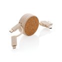XD Collection Kork und Weizen 6-in-1 Ladekabel