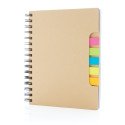 XD Collection Kraft A5 Notizbuch mit Haftnotizen, liniert