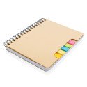 XD Collection Kraft A5 Notizbuch mit Haftnotizen, liniert