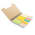 XD Collection Kraft A5 Notizbuch mit Haftnotizen, liniert