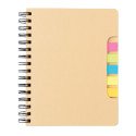 XD Collection Kraft A5 Notizbuch mit Haftnotizen, liniert