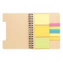 XD Collection Kraft A5 Notizbuch mit Haftnotizen, liniert