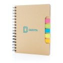 XD Collection Kraft A5 Notizbuch mit Haftnotizen, liniert