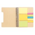 XD Collection Kraft A5 Notizbuch mit Haftnotizen, liniert