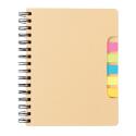 XD Collection Kraft carnet de notes A5 avec notes autocollantes, lignées
