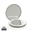 XD Collection Lumora RCS recycled plastic LED rechargeable make-up mirror