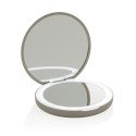 XD Collection Lumora RCS recycled plastic LED rechargeable make-up mirror
