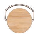 XD Collection Modern 700 ml stainless steel bottle with bamboo lid