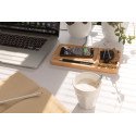XD Collection organisateur de bureau en bambou et chargeur sans fil