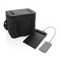 XD Collection Pedro AWARE™ RPET deluxe cooler bag with 5W solar panel