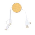 XD Collection RCS gerecycled plastic Ontario 6-in-1 oprolbare kabel