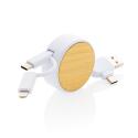 XD Collection RCS recycled plastic Ontario 6-in-1 retractable cable