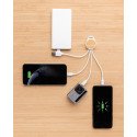 XD Collection rundes Ontario 6-in-1 Kabel aus RCS recyceltem Kunststoff