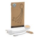 XD Collection rundes Ontario 6-in-1 Kabel aus RCS recyceltem Kunststoff