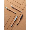 XD Collection Stylo à  bille avec paille de blé et liège, encre bleue