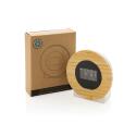 XD Collection Utah RCS horloge de bureau LCD en plastique et bambou