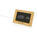 XD Collection Utah RCS horloge LED en plastique recyclé et bambou
