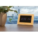 XD Collection Utah RCS recycled plastic and bamboo LED clock