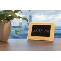 XD Collection Utah RCS recycled plastic and bamboo LED clock