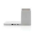 XD Xclusive Ontario gerecycleerd plastic & bamboe 3-in-1 lader