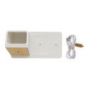 XD Xclusive Ontario gerecycleerd plastic & bamboe 3-in-1 lader