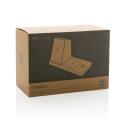 XD Xclusive Ontario gerecycleerd plastic & bamboe 3-in-1 lader