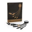 XD Xclusive Terra 6-in-1-Ladekabel aus RCS recyceltem Aluminium