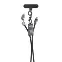 XD Xclusive Terra cordon de téléphone en PET recyclé RCS avec câble de charge double de 60W