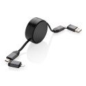 XD Xclusive Terra RCS gerecycleerd aluminium uittrekbare 6-in-1-kabel