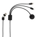 XD Xclusive Terra RCS rPET 6-in-1-Ladekabel mit Uhrenladegerät