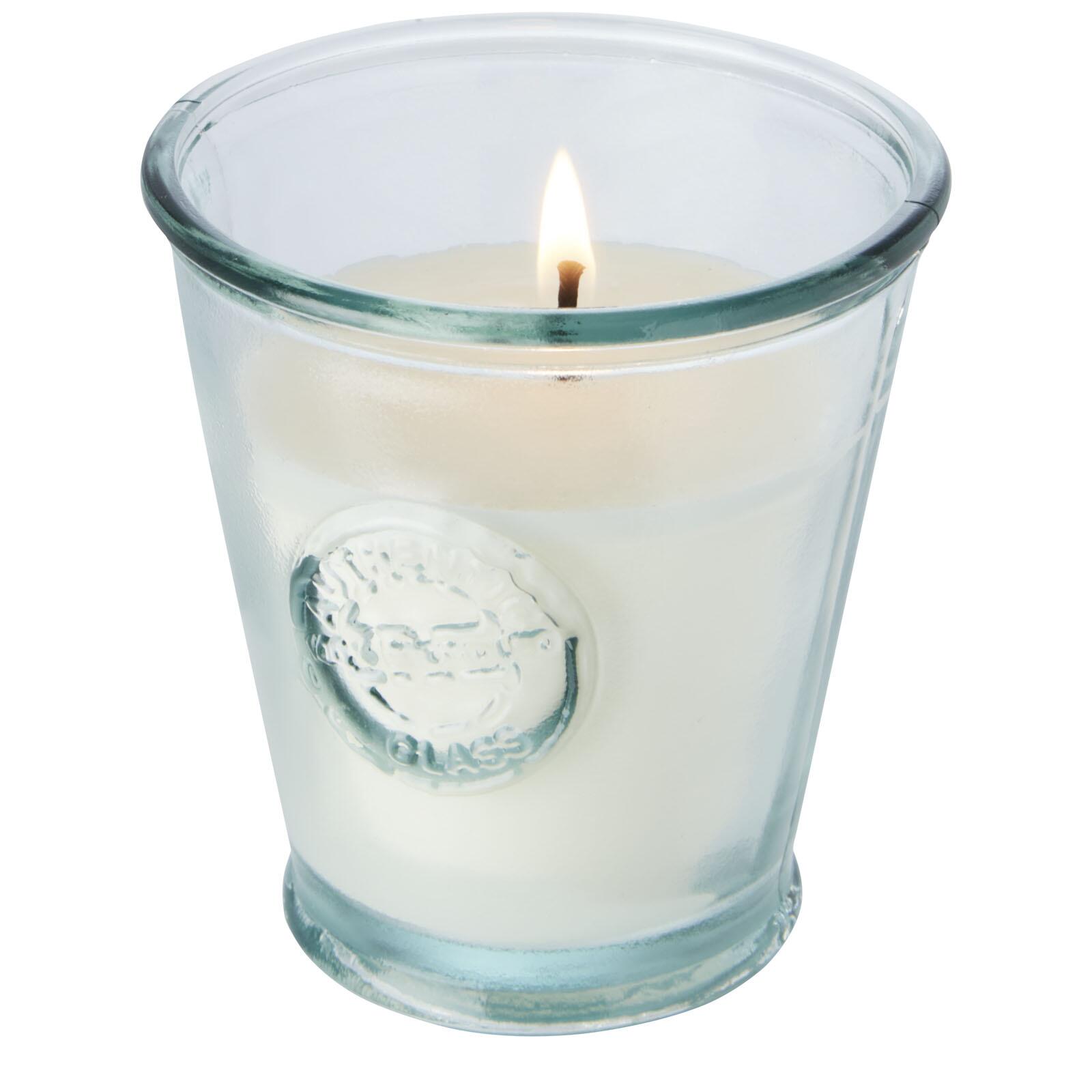Authentic Luzz soybean candle with recycled glass holder