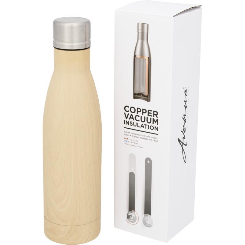 Avenue Vasa hout-look 500 ml geïsoleerde drinkbus